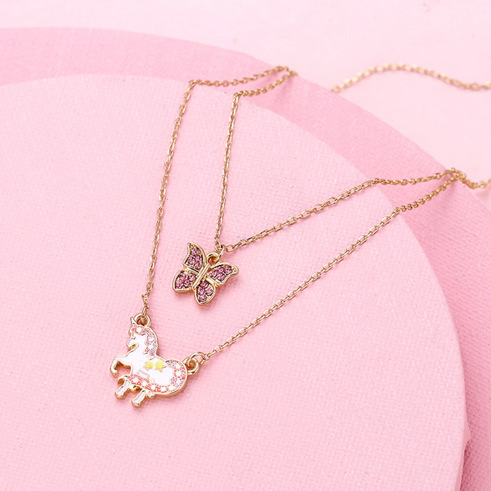 Fashion Torque Unicorn Clavicle Chain Pendant Chain Multilayer Necklace Adorable Necklace for Woman Girl