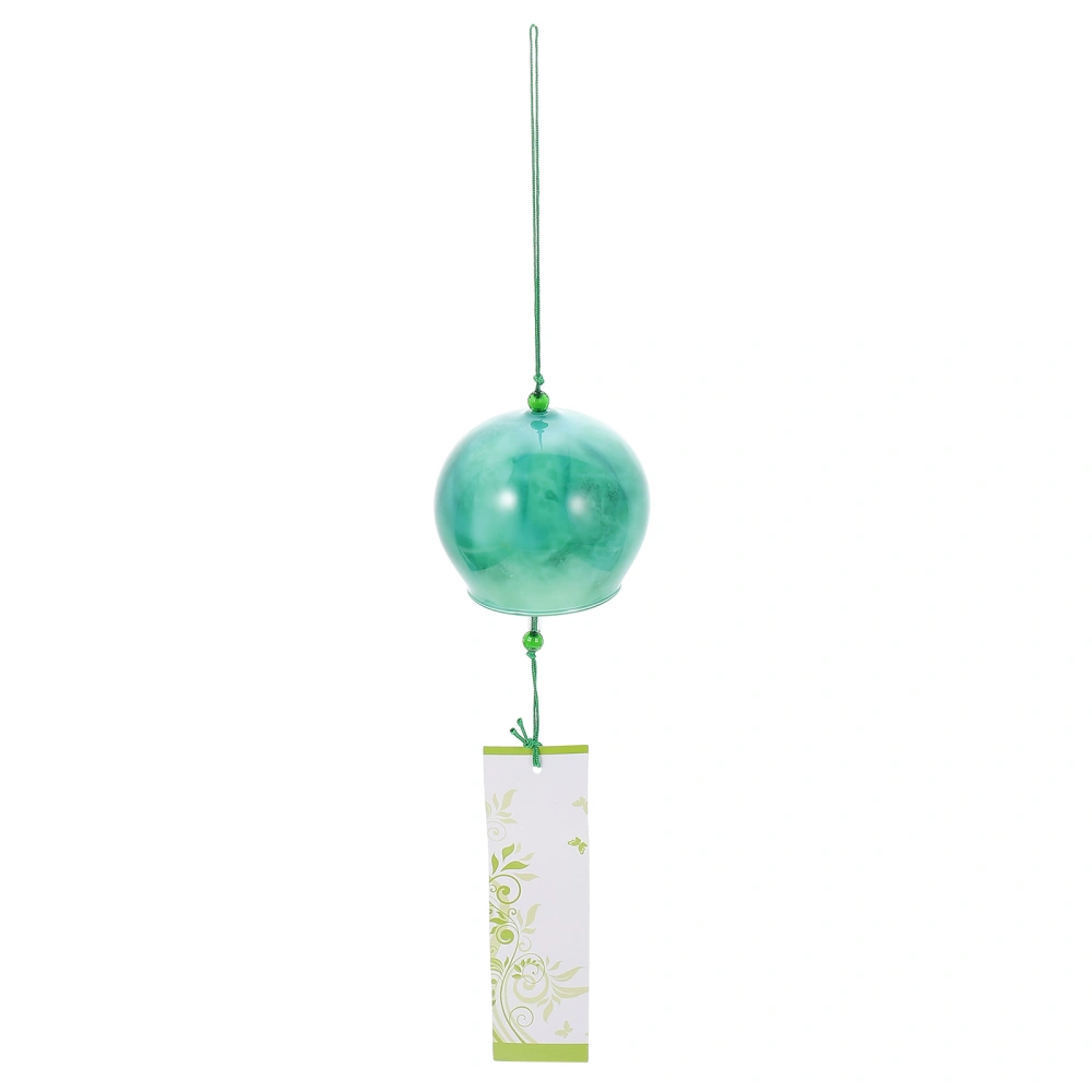 Glass Wind Chime Japanese Style Creative Marbling Pattern Wind-bell for Corridor Patio