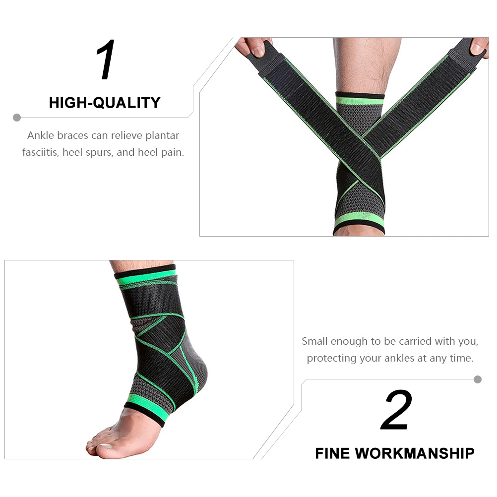 2Pcs Adjustable Compression Ankle Support Braces Sports Protection Holders