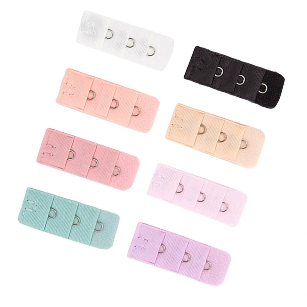 10PC Women's Bra Extenders Brassiere Extension Hooks Narrow 3 Rows 1 Button Bra Underwear Extension Buckle (Random Color)