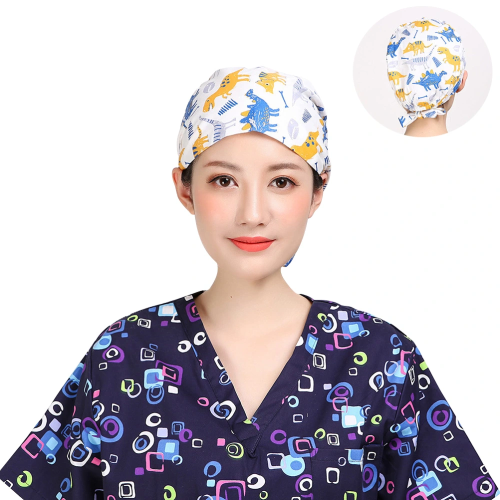 Cotton Operating Room Dinosaur Printing Work for Woman Lady Female