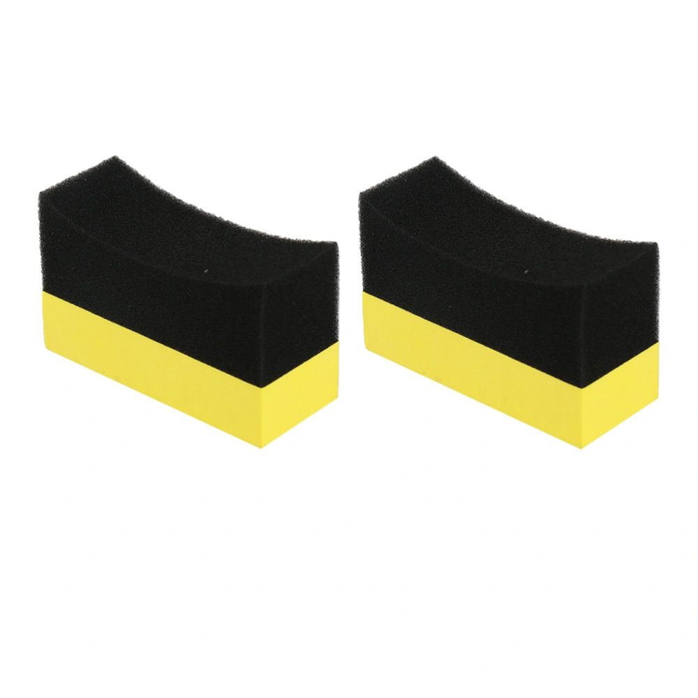 2pcs Car Waxing Sponge Multifunctional Waxing Cleaning Tool Corner Wipe Brush