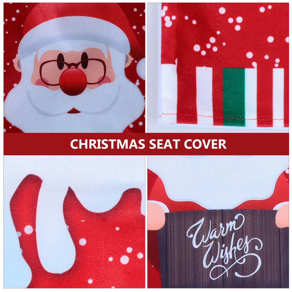 1pc Chair Cover Christmas Backseat Cover Pattern Chair Decorative Back Cover