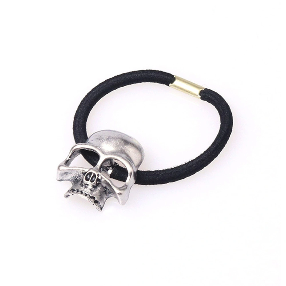 4Pcs Halloween Skull Head Hair Band Punk Hair Band Vintage Hair Ring Metal Skeleton Hair Accessory