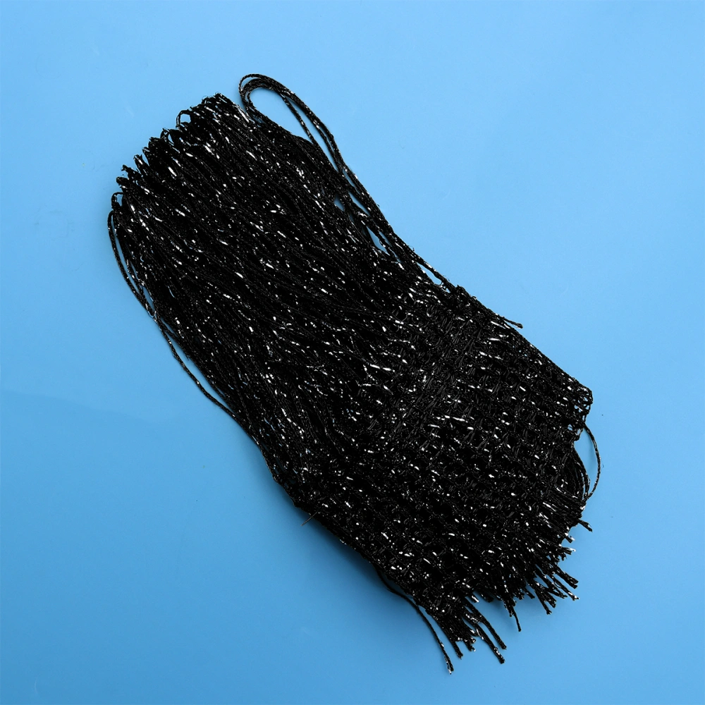 1pc Tassels Window Curtain Plain String Door Curtain Partition Curtain for Home Wedding Party Black