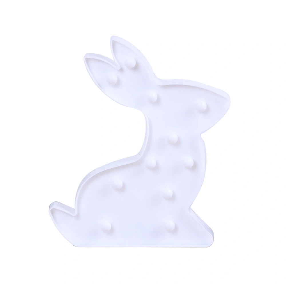 3W Rabbit LED Night Light Slide Control Children Baby Nursery Lamp For Kids Bedroom (White)