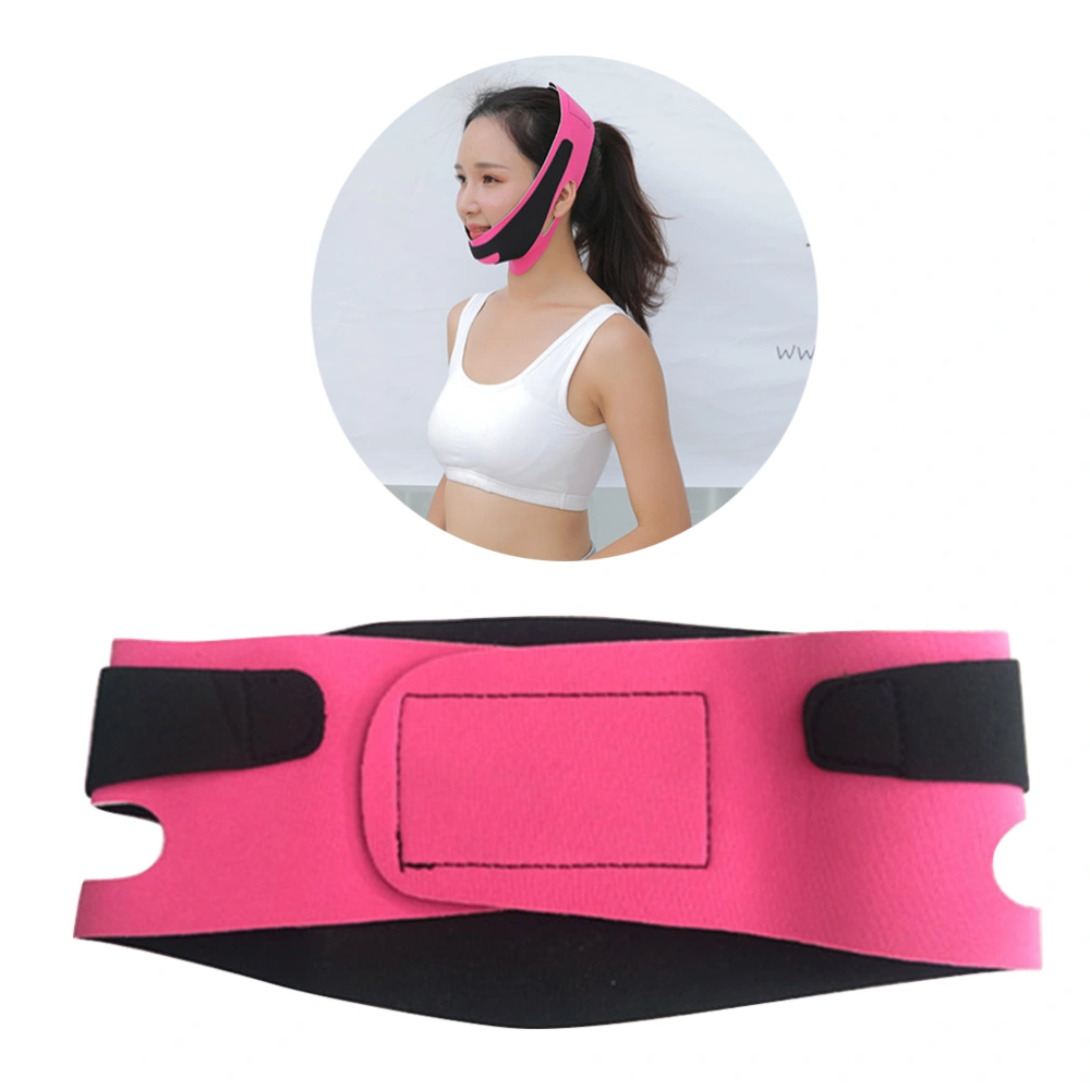 1pc Ultrathin Face Mask Face-lift Artifact Small V Face Bandage Thin Masseter Muscle Chin Strap (Pink)