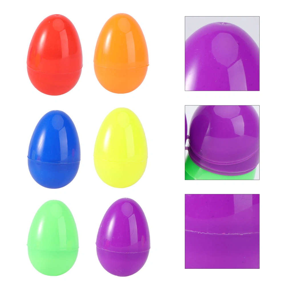 12pcs Plastic Easter Eggs DIY Decoration For Easter Eggs Hunt Game Gift Easter Stuffer Easter Party Favors (Mixed Colors)