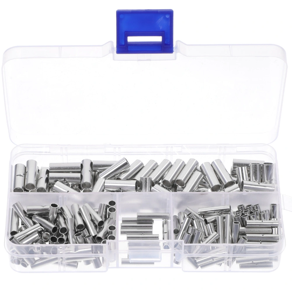 200pcs Butt Connectors Kit Non-Insulated Wire Connectors Ferrule Terminals (22-18AWG, 16-14AWG, 12-10AWG)