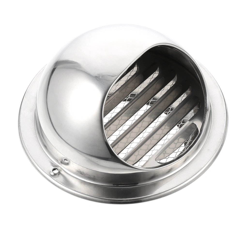 1pc 304 Stainless Steel Vent Rain Proof Cover Breathable Exhaust (Silver)