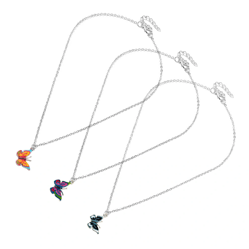 3pcs Pendant Necklace Women Clavicle Chain Necklace Chain Costume Jewelry Supplies  