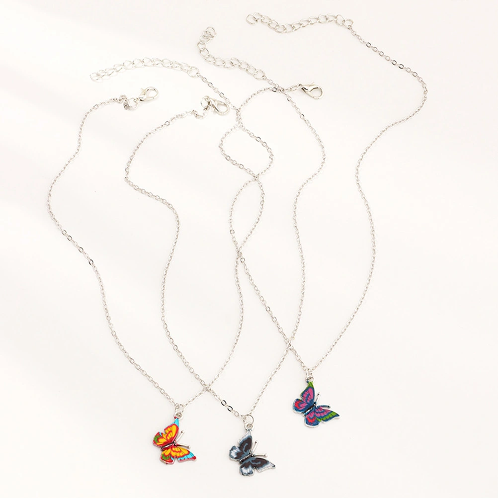 3pcs Pendant Necklace Women Clavicle Chain Necklace Chain Costume Jewelry Supplies  
