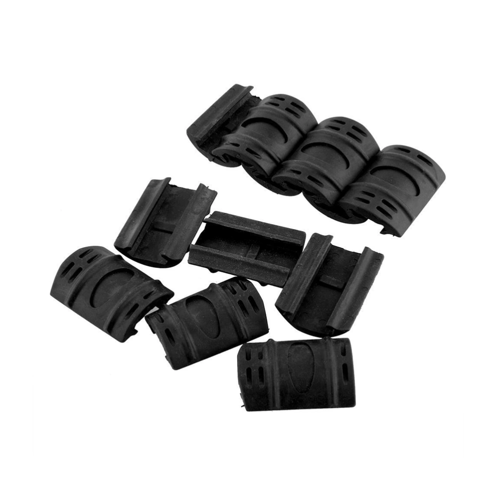 12pcs Tactical Weaver Picatinny ABS Handguard Quad Rail Covers Protect for (Black)