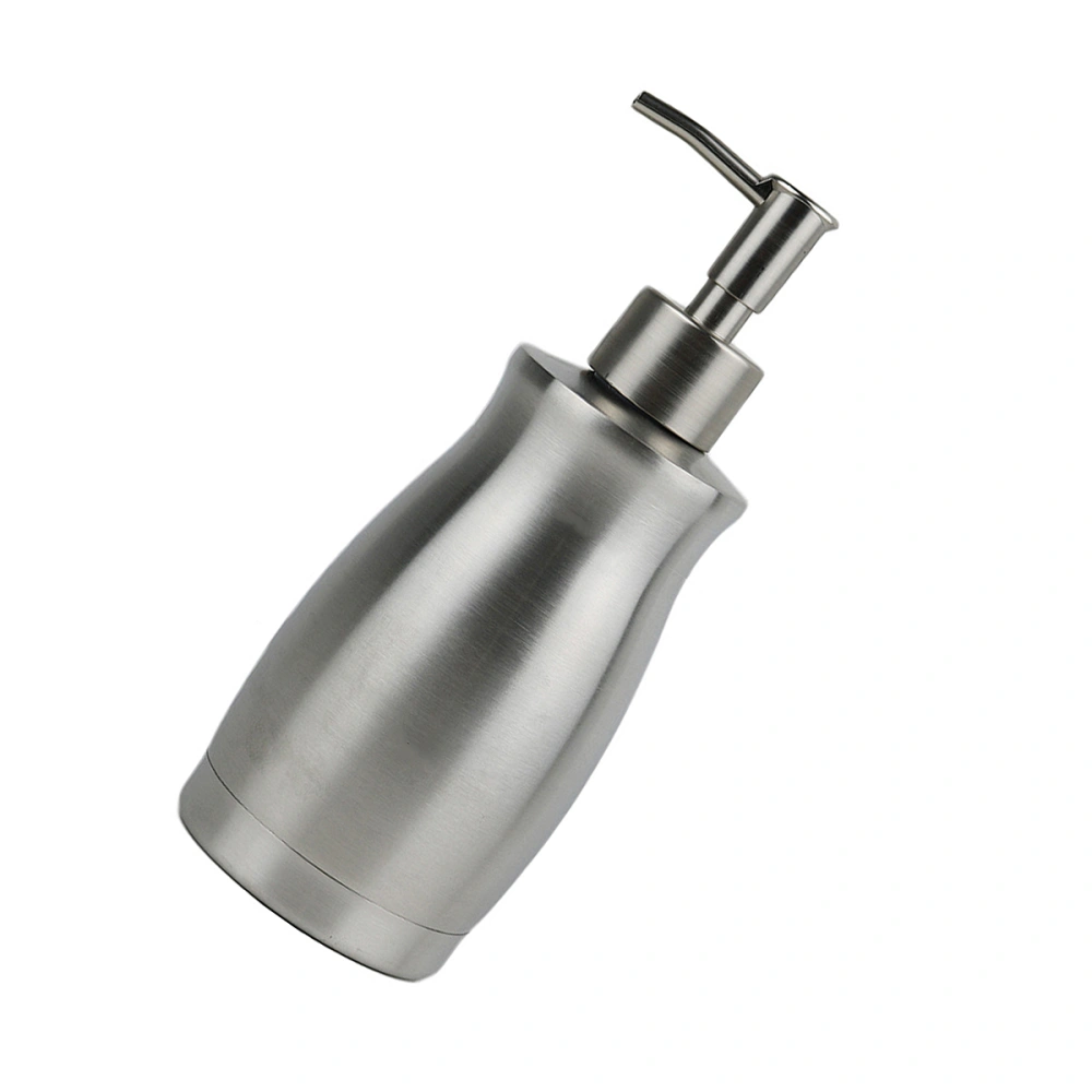 400ML Stainless Steel Liquid Soap Dispenser Manual Soap Container Stainless Steel Lotion Bottle