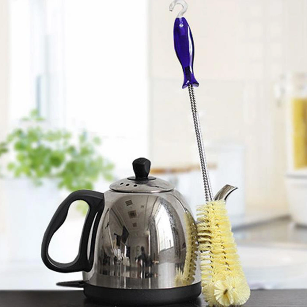 Water Bottle Cleaning Brush Long Handle Angled Design Hook with Comfort Grip for Water Bottle Kettle Glass Cup