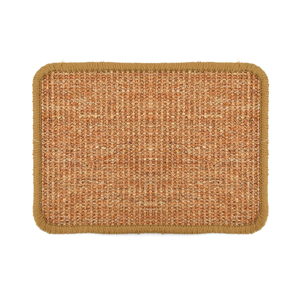 Cat Sisal Grinding Claw Mat Pet Cat Supplies Cat Scratcher 30x40cm (Random Color)