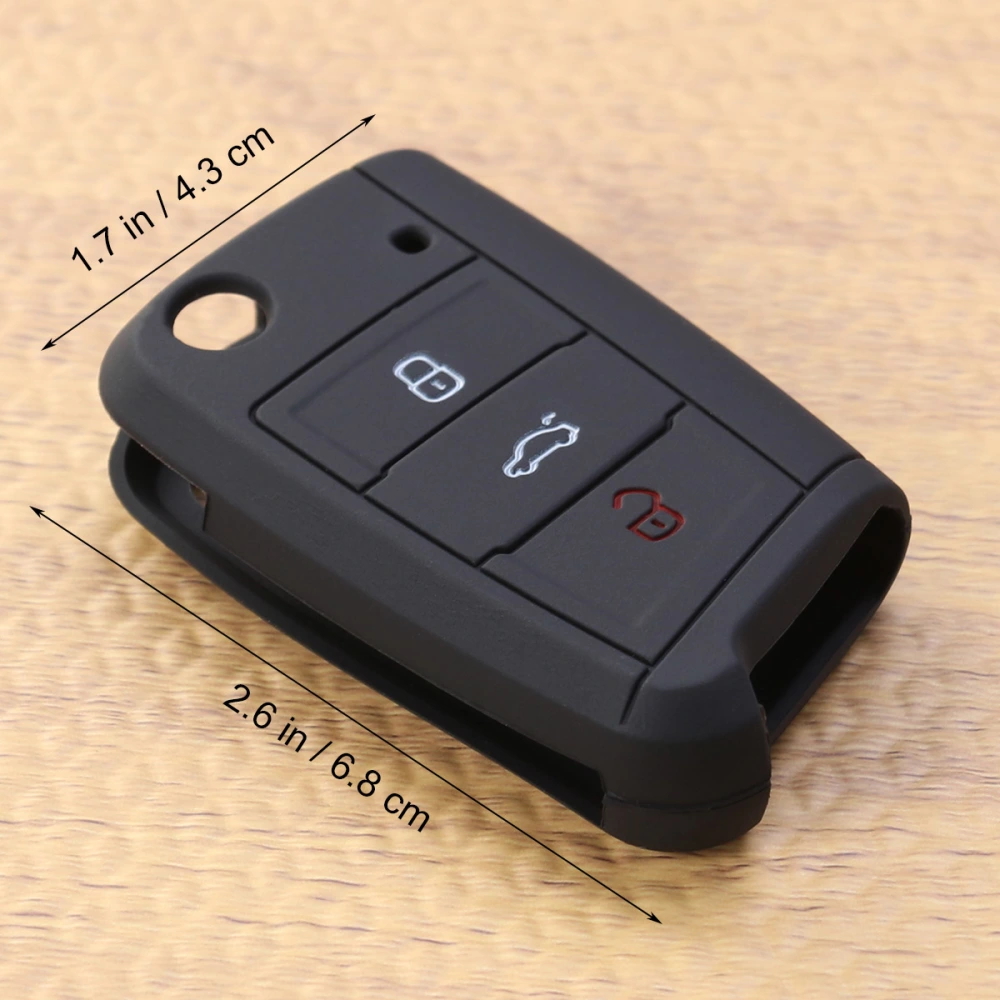 Car Accessories Silicone Key Case Cover for Series (Black)