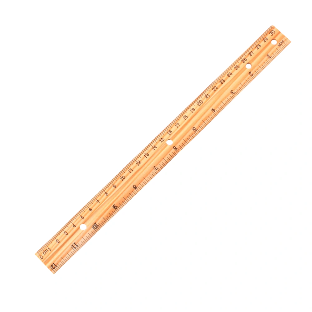 6Pcs 30cm Wooden Ruler Training Aid Dressmaker One Side Double Scale Ruler