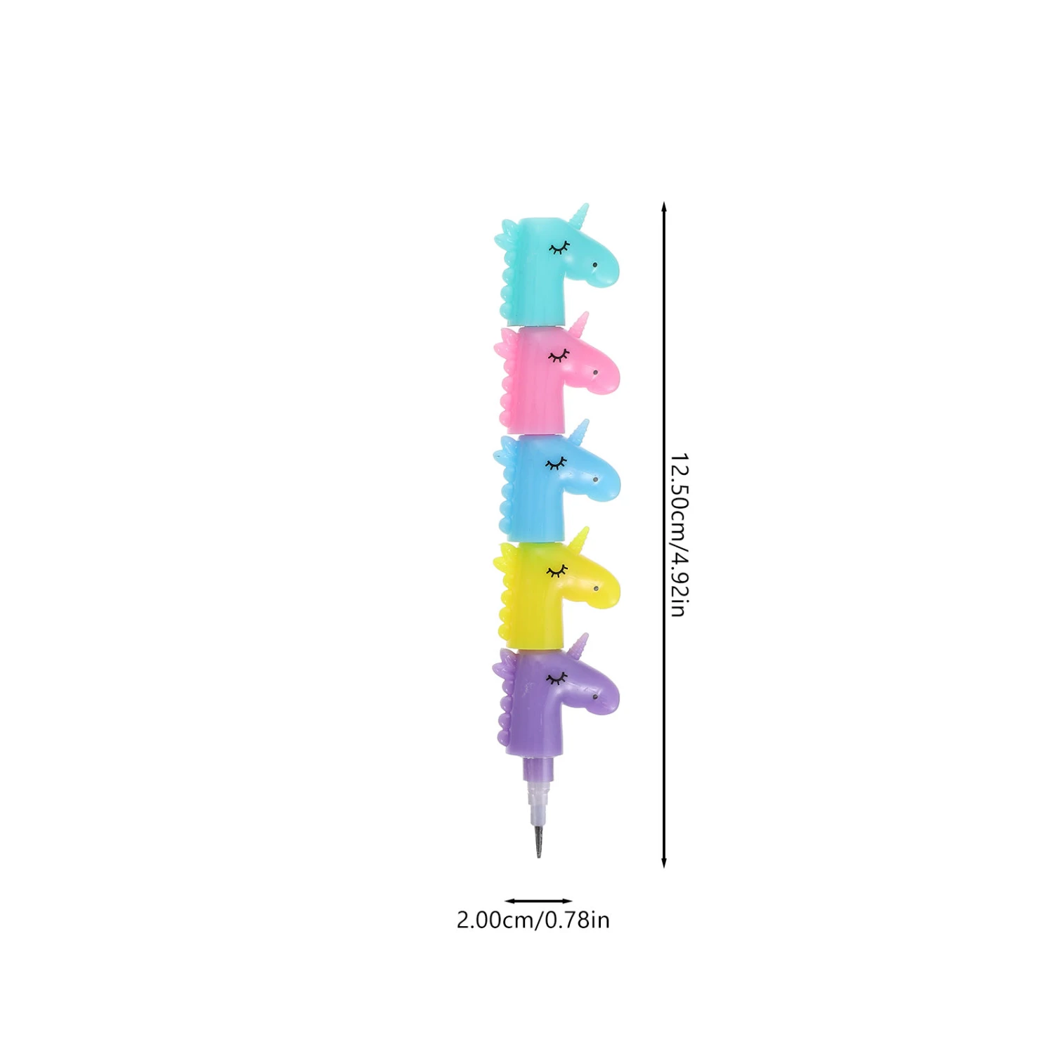 20pcs Stackable Unicorn Pencils Fun Decorative Pencils Stationery Stacking Pencils School Pencils for Kids