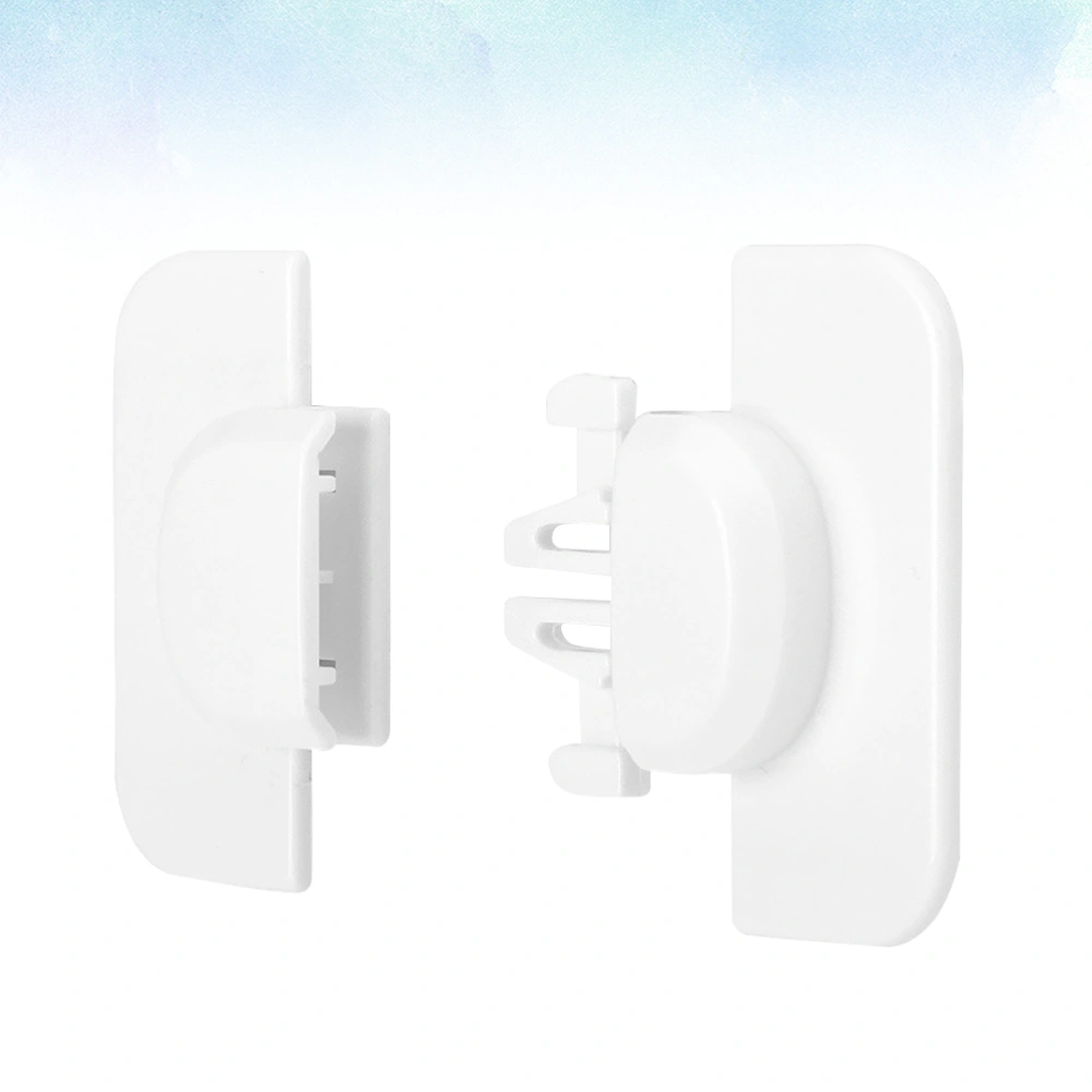 3 Pcs Baby Safety Locks Multipurpose Child Proof Square Self-adhesive Lock for Cabinet Cupboard Drawer Refrigerator (White)