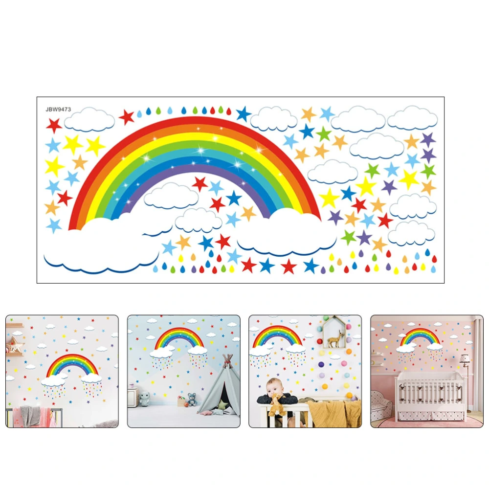 1PC Children Rainbow Sticker Kid's Bedroom GraffitiSelf-adhesive Wall Sticker