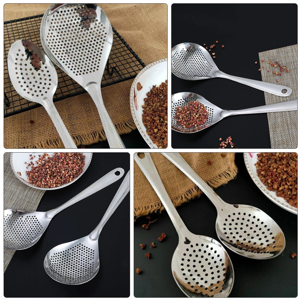 Hot Pot Filter Spoon Long Slotted Spoon Stainless Steel Pepper Skimmer Strainer