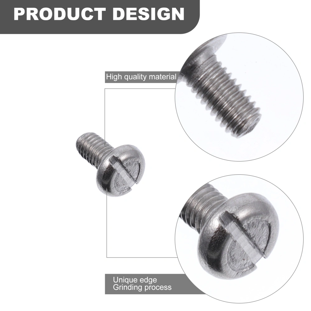 100pcs Round Head Screws Stainless Steel Mechanical Maintenance Fixing Screws