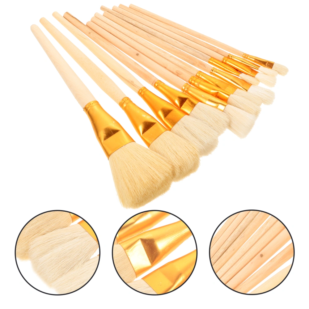 12Pcs Household Paint Brushes Multi-function Watercolor Brushes Daily Use Painting Brushes