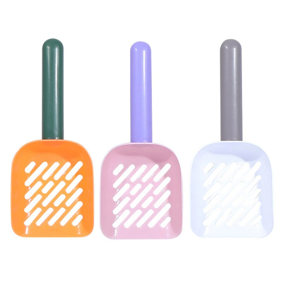 3pcs Pet Litter Scoop Cat Sand Scooper Plastic Pet Litter Shovel Basin Shovel