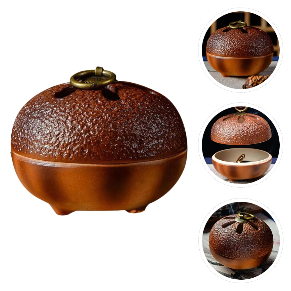 1pc Creative Vintage Incense Burner Tea Ceremony Decoration (Light Brown)