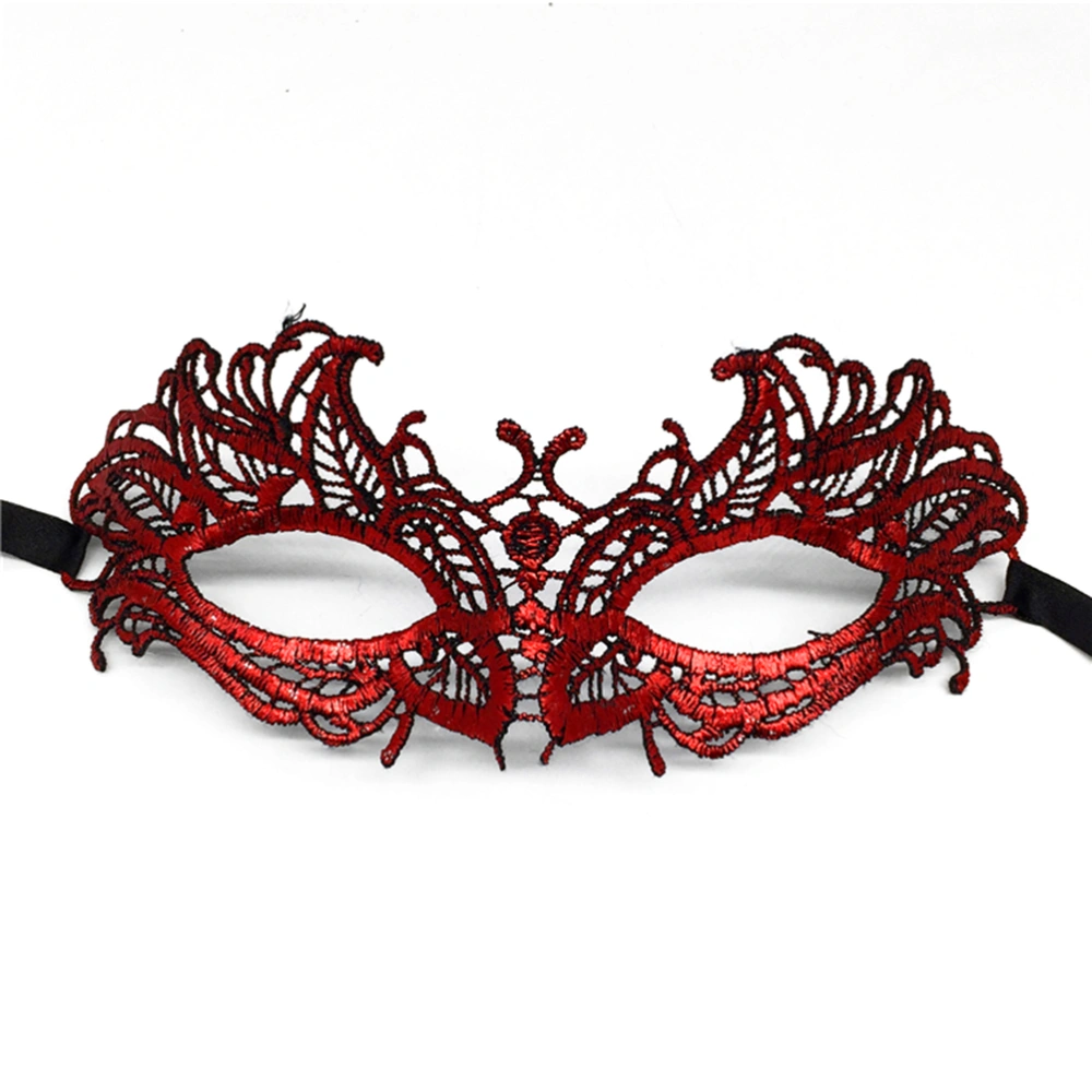 Lace Masquerade Mask Party Supplies Gift Eyemask for Halloween Festivals Stage Performances (Fire Head)