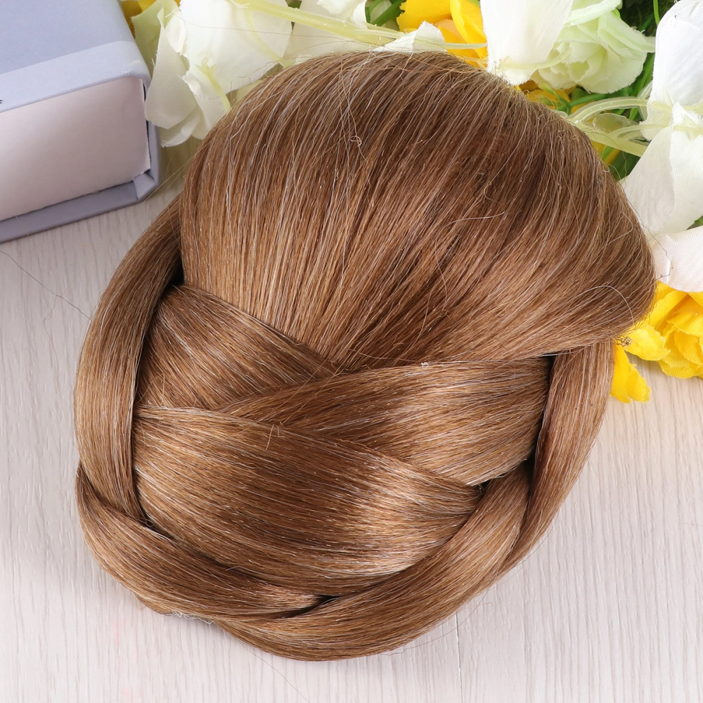 Synthetic Fiber Hair Extension Chignon Jaw Clip Bun Wig Hairpiece for Bridal Girls