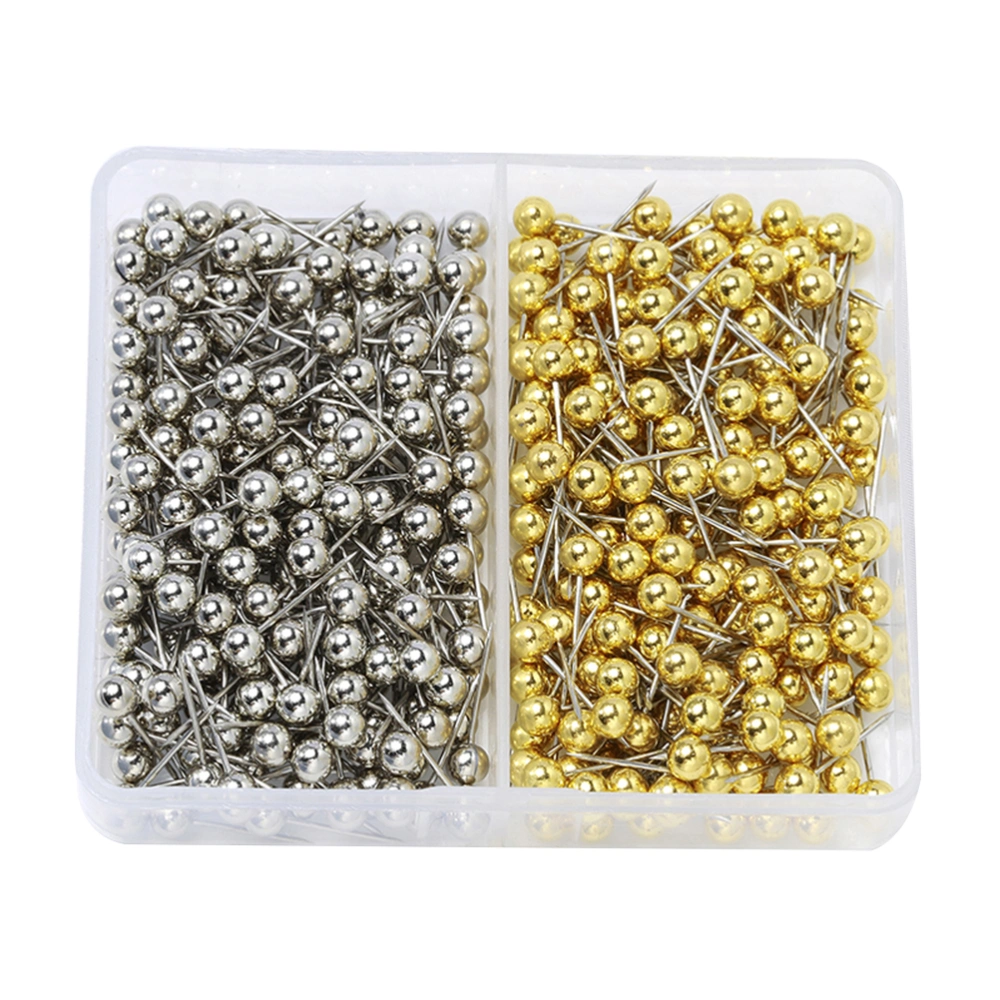 400pcs Metal Colour 4 MM Pin Plastic Head Pushpins Ball Shape Map Pin Round