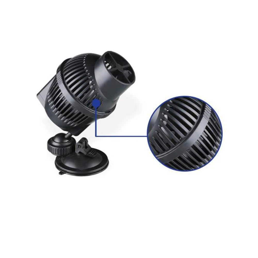 JVP-200A 6W Black Surf Pump Fish Tank Aquarium Wave-making Double-headed Wave Mute Suction Cup Flow Air Pumps Aquarium Fish Tank Supplies (US Plug)