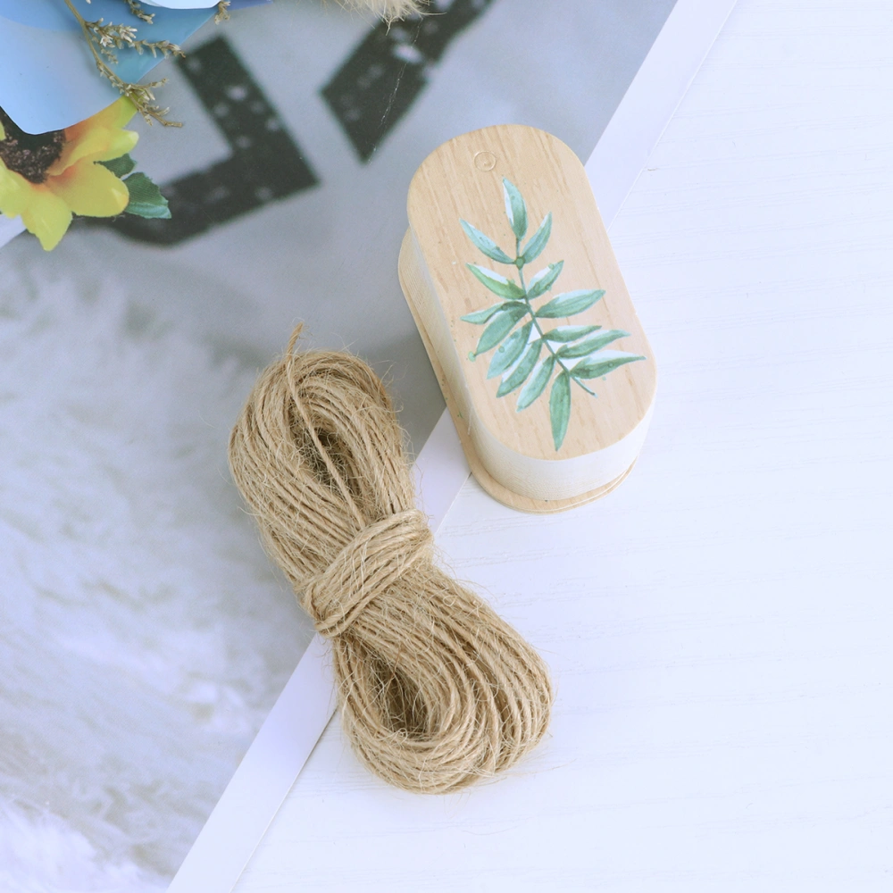 50pcs Hawaii Gift Hanging Tag Creative Green Leaves Pattern Present Gift Labels Party Supplies for Hawaii Luau Tropical Party Birthday Wedding (with Hemp Rope)