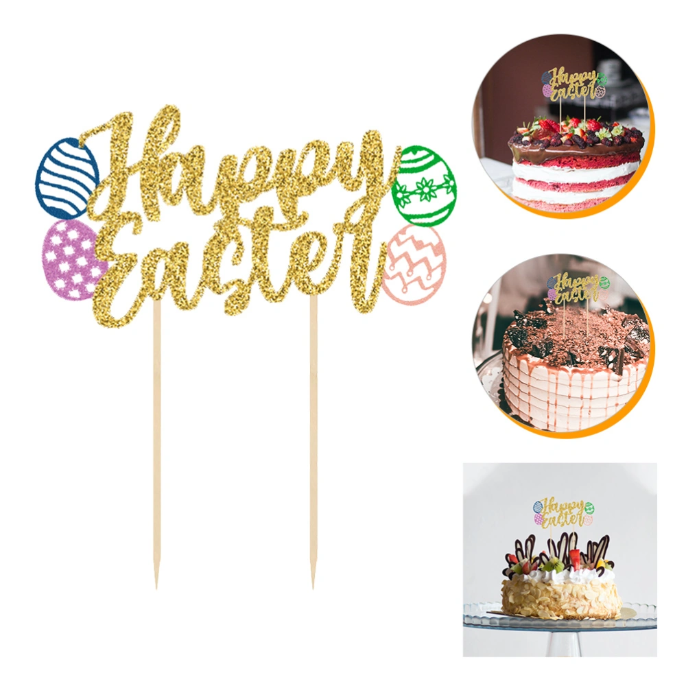 6pcs Easter Day Cake Decors DIY Dessert Toppers Cake Topside Decorations