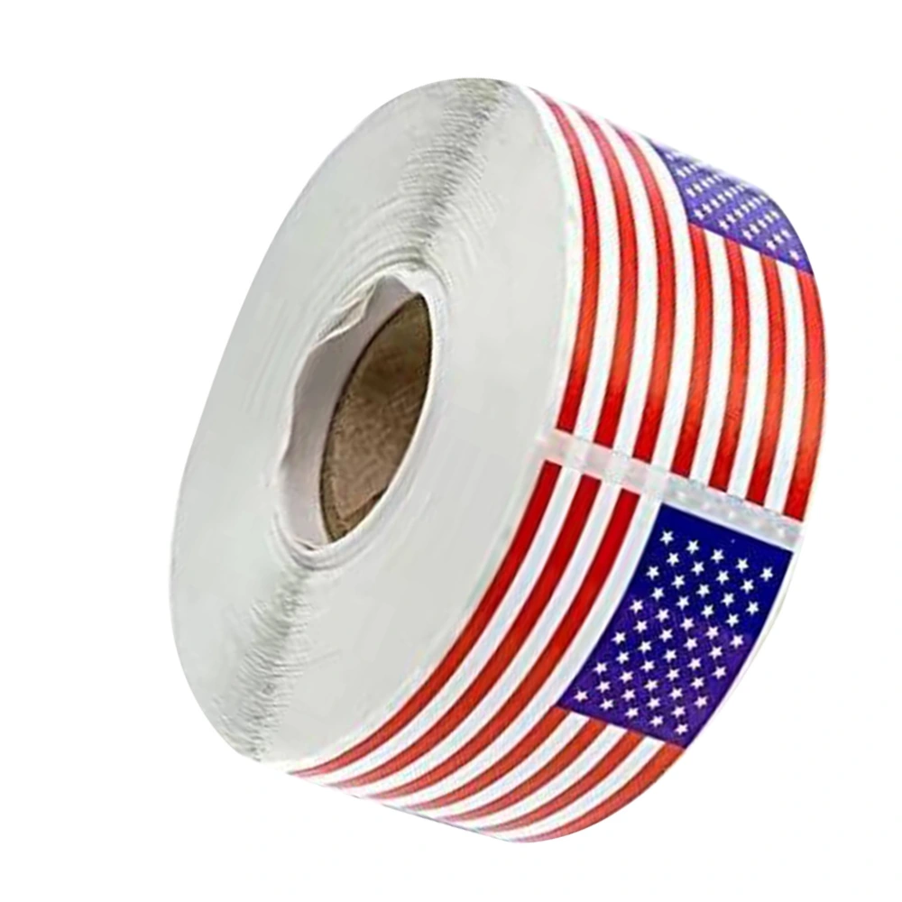 1 Rolls/200pcs American Flag Stickers Self-adhesive Patriotic Party Decals Paste Party Decorations for Children Adults