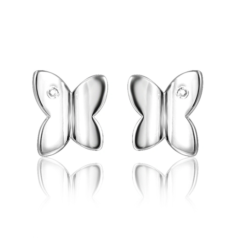 Stylish Simple Butterfy Shape 925 Sterling Silver Earrings Evening Decoration Intimate Accessories Gifts for Women Lady