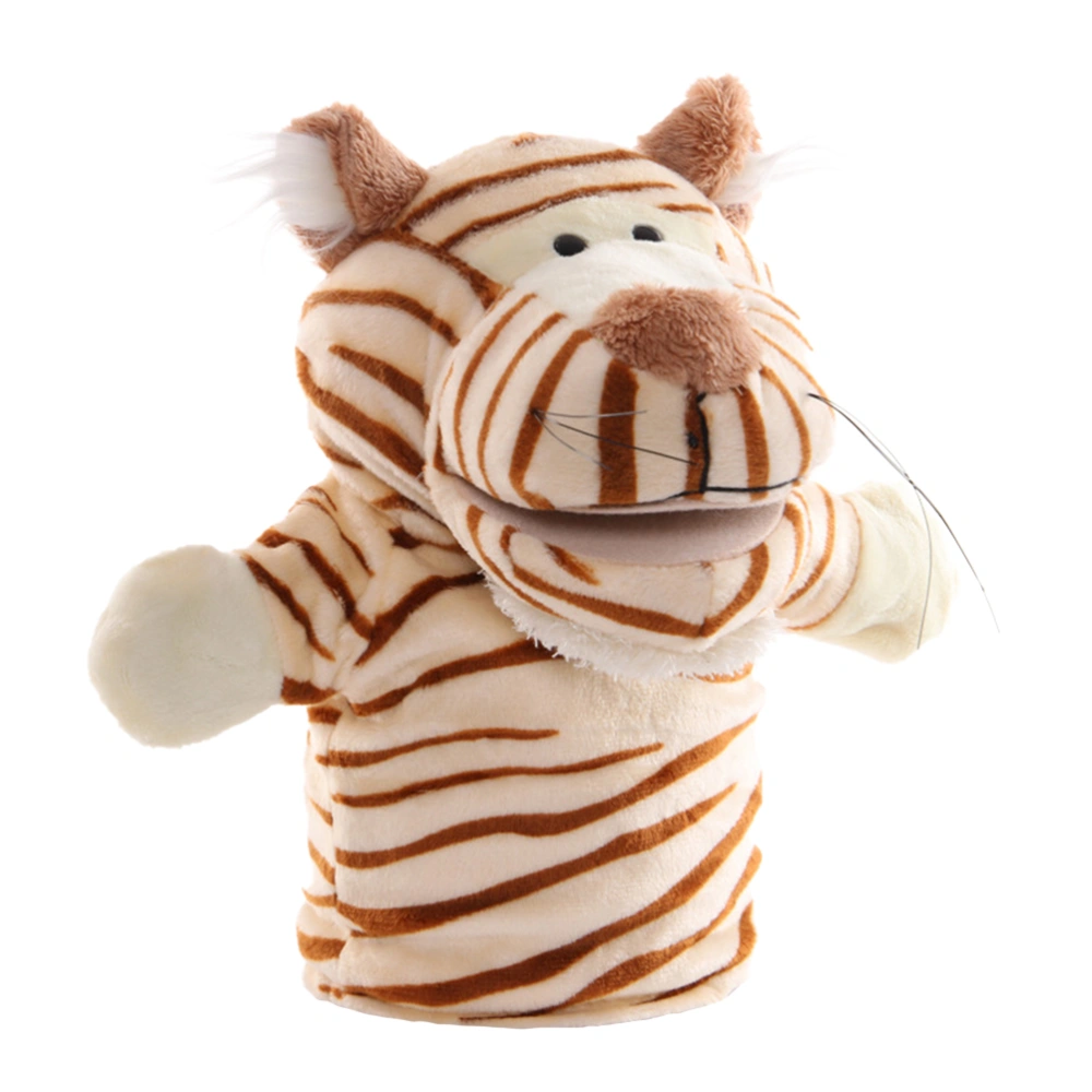 1Pc Lovely Tiger Hand Puppet Plaything Parent-child Interactive Plush Toys