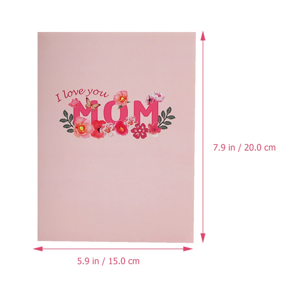 Mother's Day 3D Greeting Card Wish Card Hollow Papercraft Greeting Card Gift