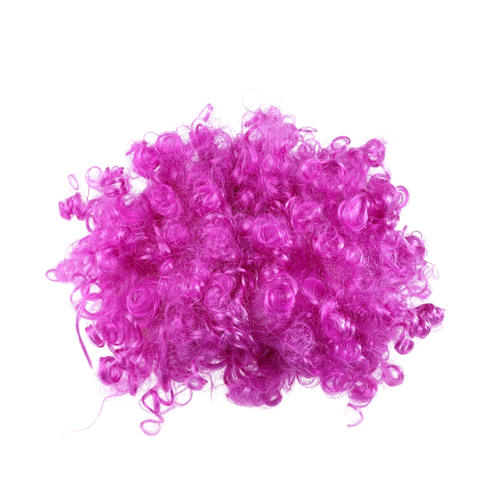 Luminous Hair Wig Cover Performance Cosplay Headdress Carnival Masquerade Dress Up Wig Party Supplies for Festival Bar (Purple)