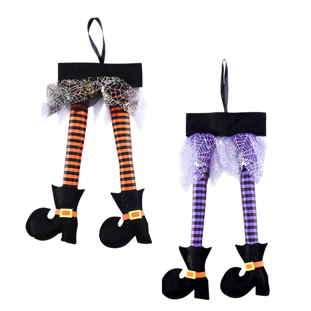 2Pcs Halloween Witch Legs Adornments Creative Decoration Funny Party Supplies