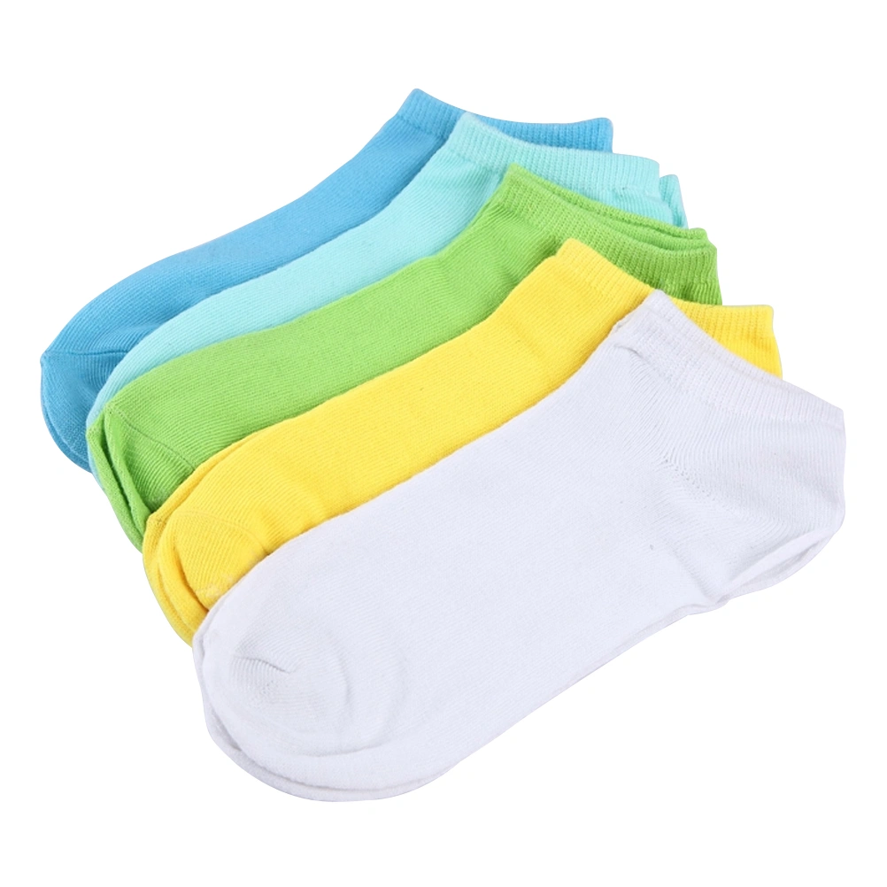 5 Pairs of Women Ankle Socks Low Cut Sock Short No Show Socks Random Color (No Pattern)