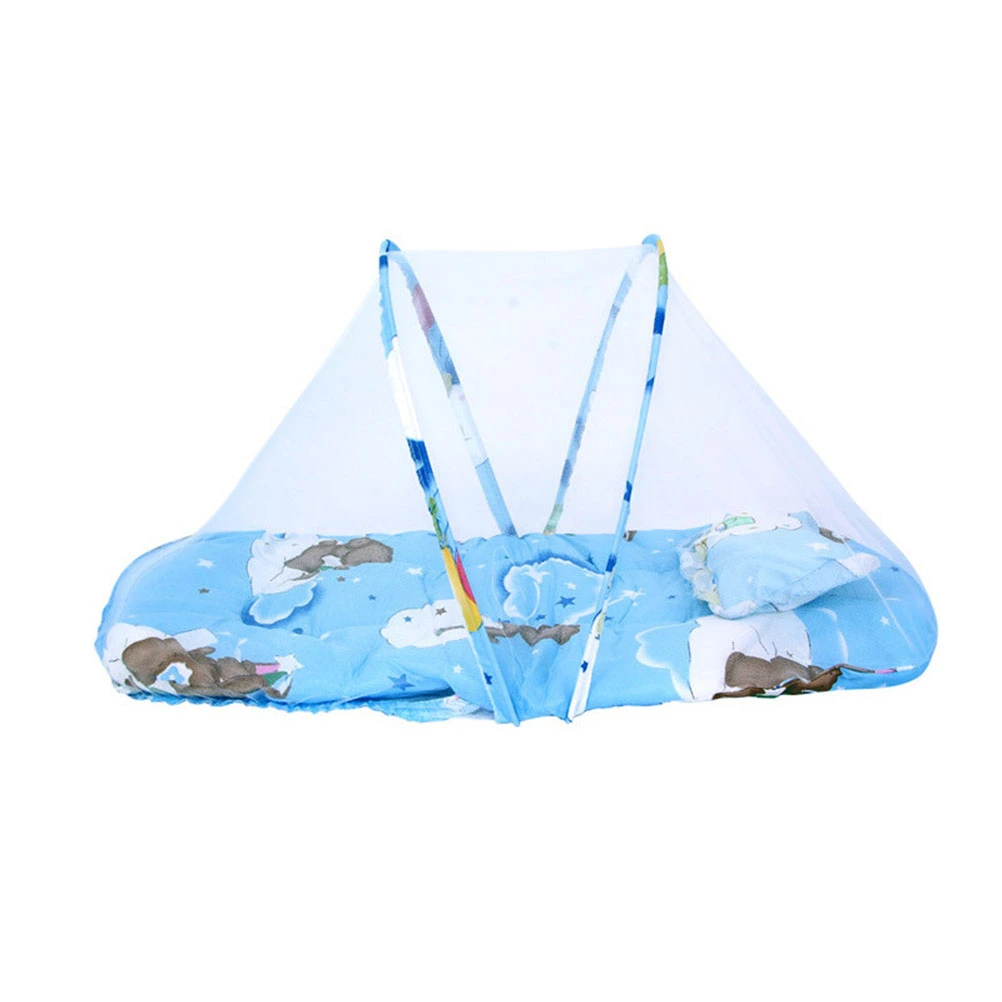 Baby Travel Bed Crib Mosquito Bed Portable Baby Bed Cots Folding Baby Mosquito Net (Blue)