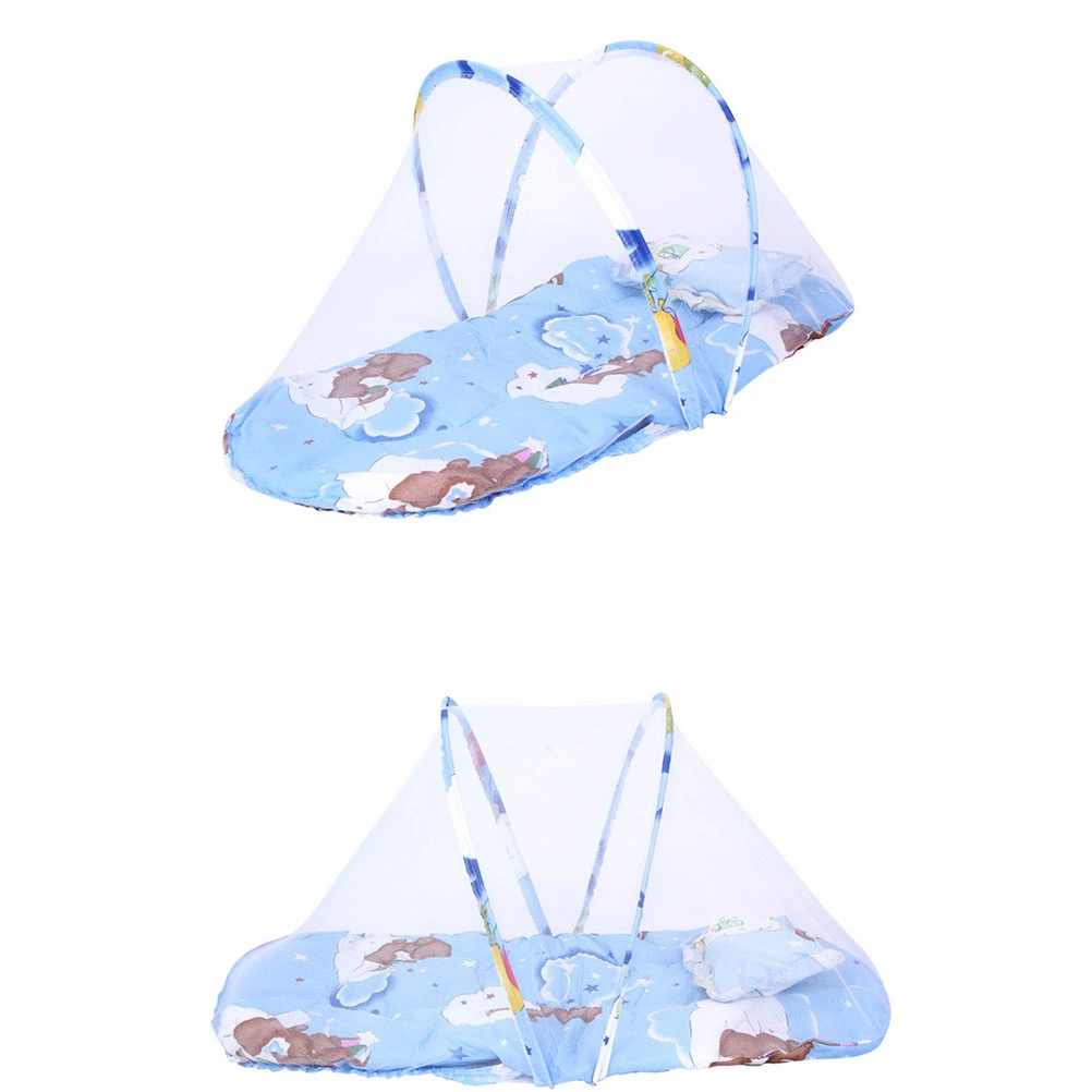 Baby Travel Bed Crib Mosquito Bed Portable Baby Bed Cots Folding Baby Mosquito Net (Blue)