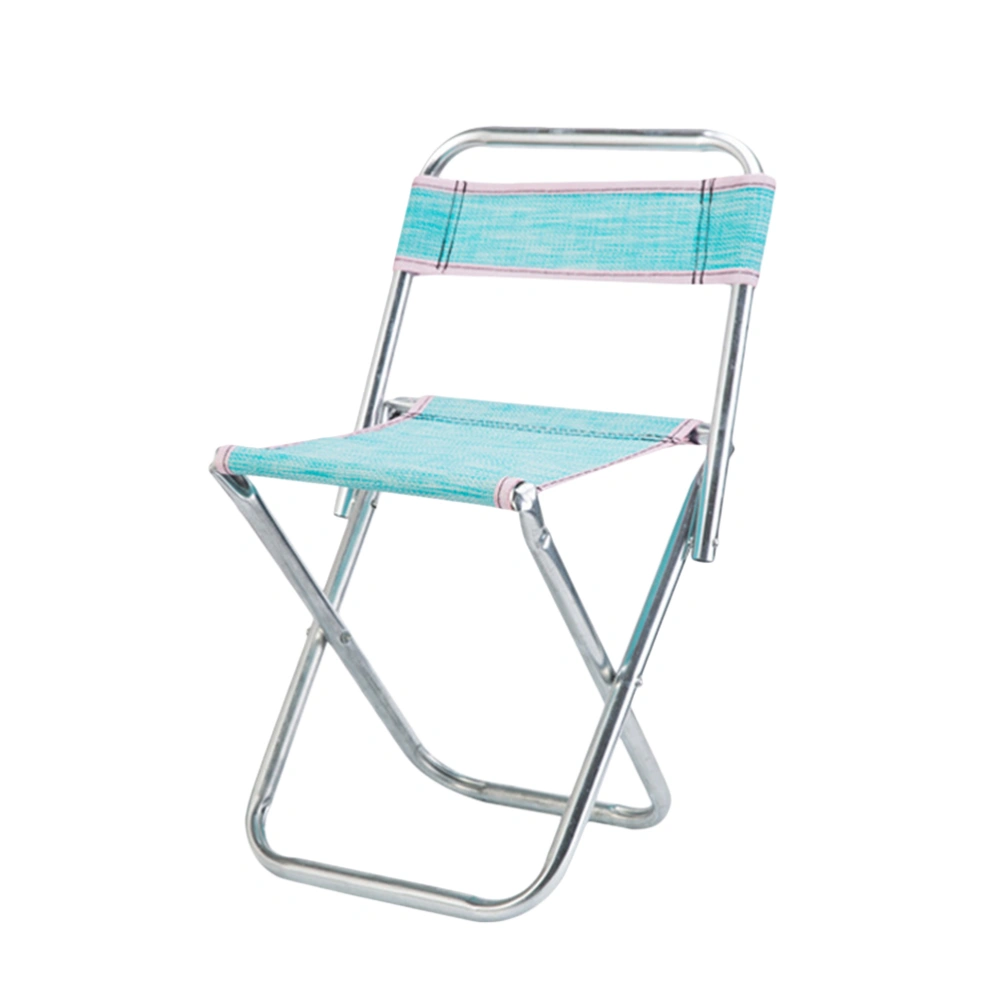 Stainless Steel Folding Chair Outdoor Portable Mesh Chair Fishing Stool Folding Chair Camping Travel Chair Random Color