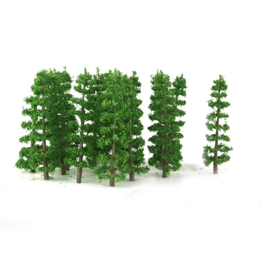 20pcs 1:100 Plastic Fir Trees Model Train Scenery Landscape (Green)