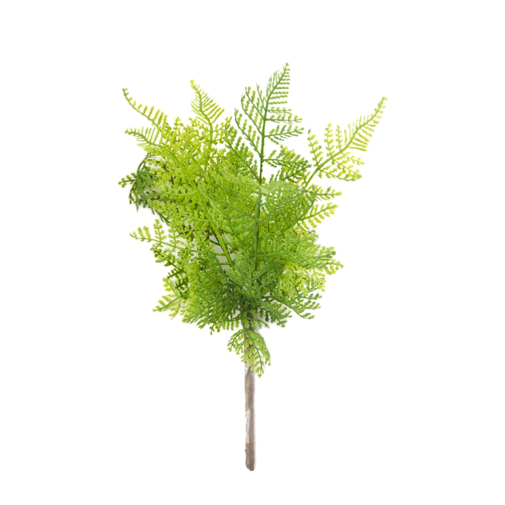 2pcs Artificial Fern-leaf Greenery Plants Plastic Shrubs Leaves Plant Indoor Outside Home Garden Office Veranda Wedding Decor