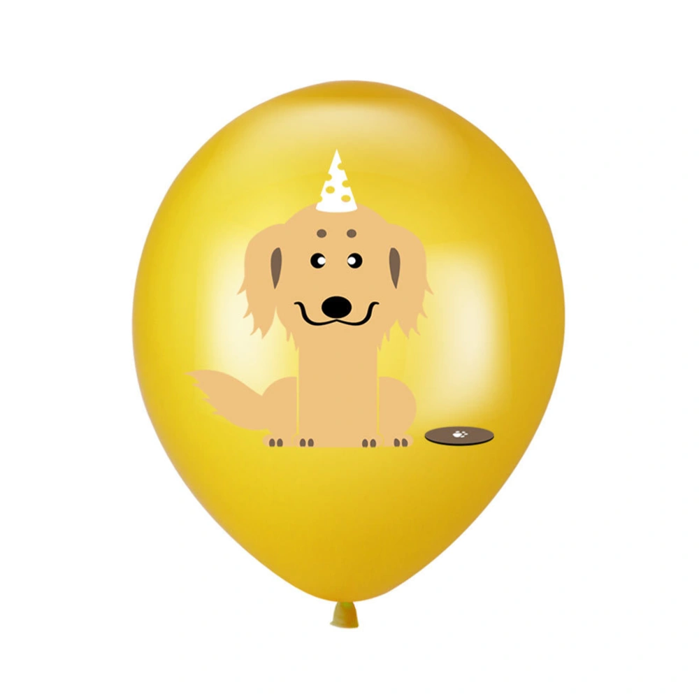 20pcs 12 Inches Beautiful Printed Balloon Latex Balloon Party Supplies for Pet Birthday (Blue Huskie Balloons, Golden Golden Retriever, White German Shepherd Dog, Pink Huskie Balloons, 5pcs Each, Without Ribbon)