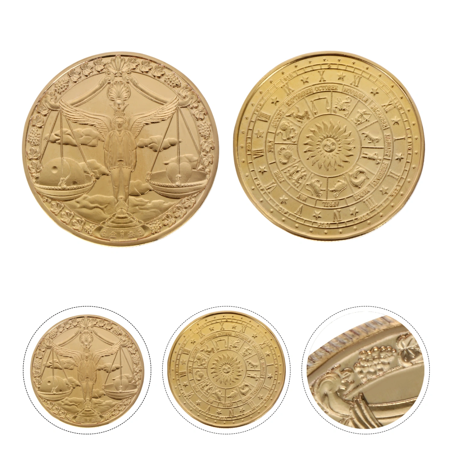 1Pc Constellation Commemorative Coin Libra Collection Coin Metal Collective Coin